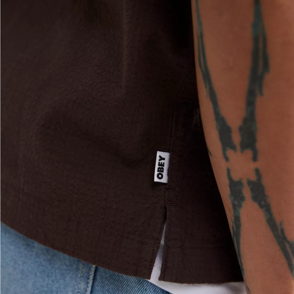OBEY Unique Sunrise Woven Button-Down Shirt - Picture 5 of 10